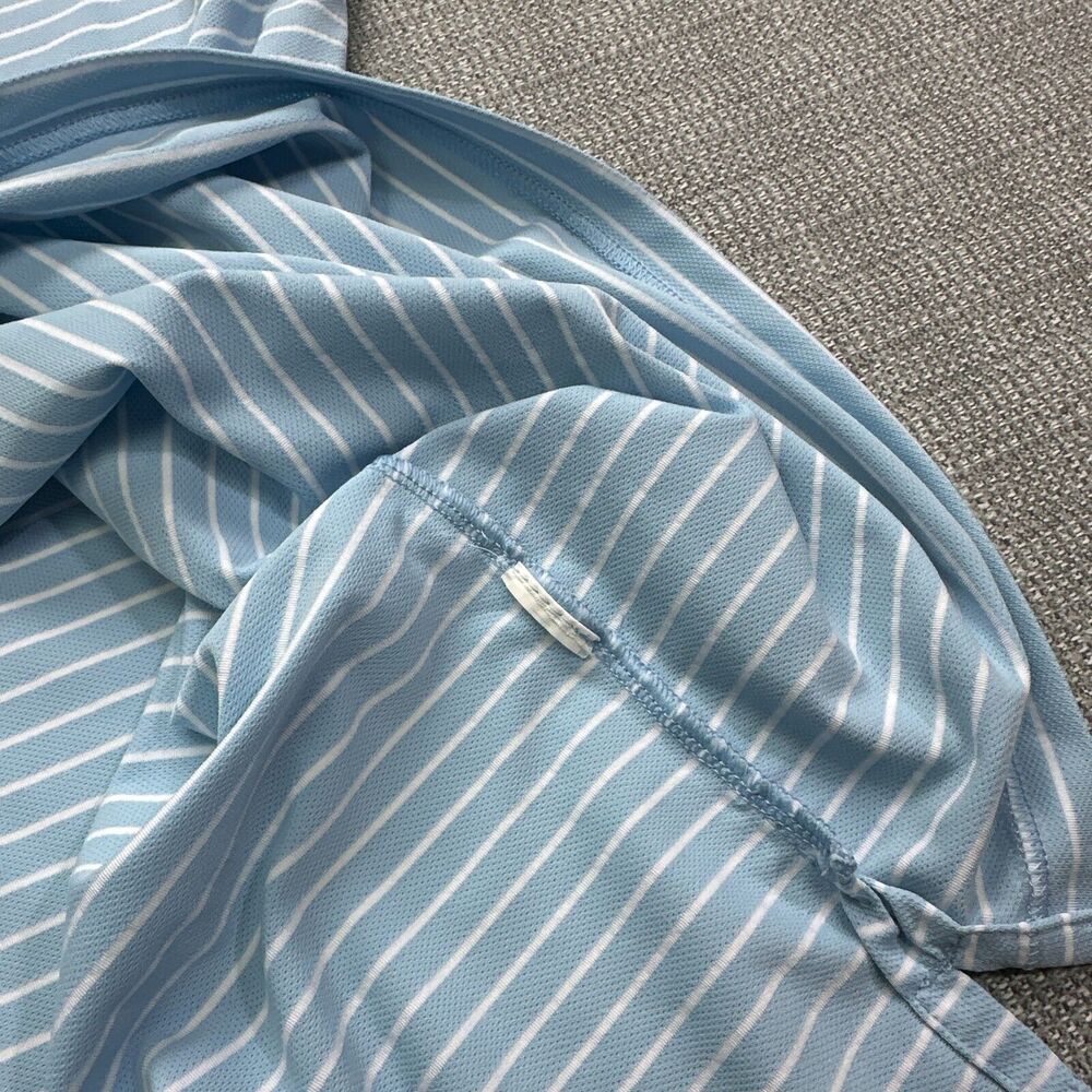 G/Fore Polo‎ Shirt Mens XL Blue Striped Performance Golf Casual Pullover - Picture 3 of 9